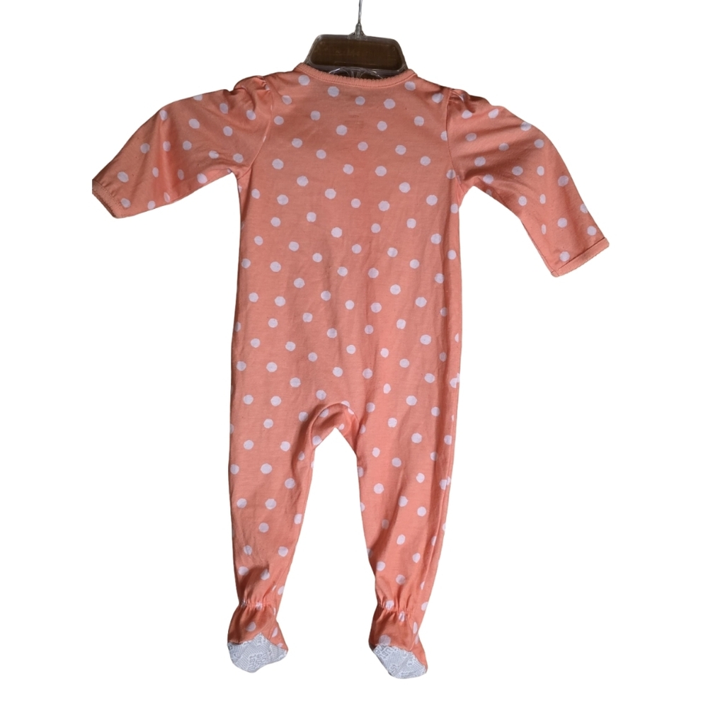 Just One You by Carter’s 18M Peach Polka Dot Footed Sleeper Sun - Picture 3 of 3